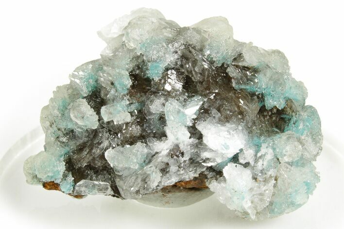 Teal Blue Rosasite in Calcite - Mexico #371836